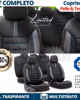 COPRISEDILI per VW ID.3 4 5 in Pelle e Tessuto Blu