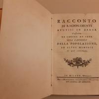 Libro antico raro anno 1774 di Gerolamo Gemelli