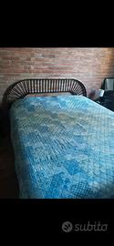 Letto matrimoniale in ferro battuto con doghe