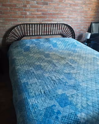 Letto matrimoniale in ferro battuto con doghe