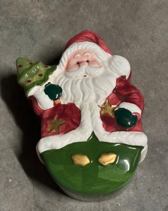 Scatola in ceramica a forma di Babbo Natale
