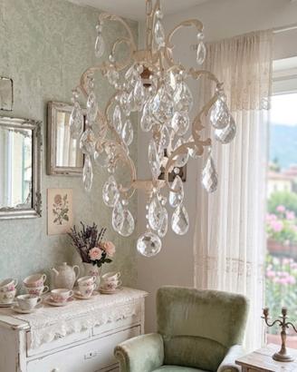 lampadario vintage stile shabby chic