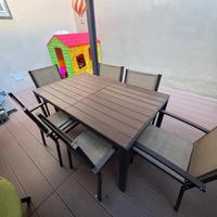 Set tavolo + sedie da esterno