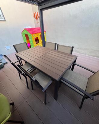 Set tavolo + sedie da esterno