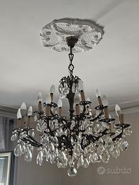 lampadario vintage cristallo