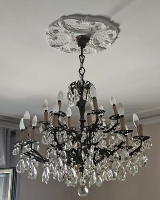 lampadario vintage cristallo