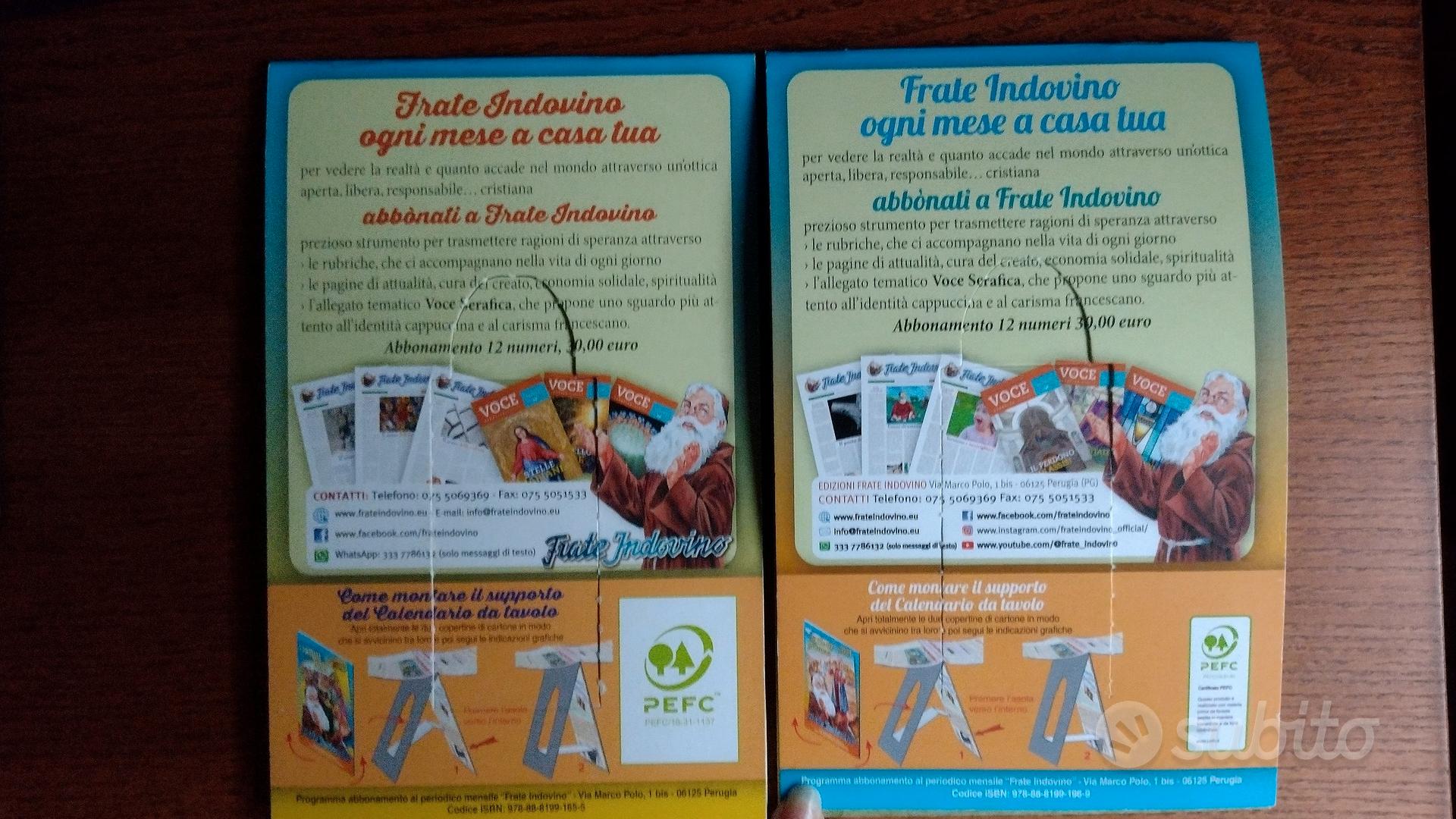 2 calendari Frate Indovino 2024 e 2023 - Collezionismo In vendita a Monza e  della Brianza