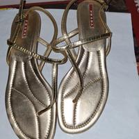 Sandali donna Prada usate n.39 dorate