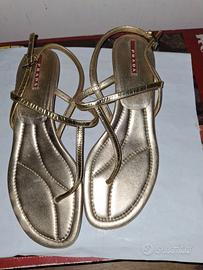 Sandali donna Prada usate n.39 dorate