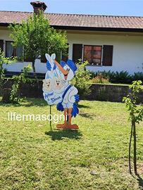 Cicogna nascita in legno