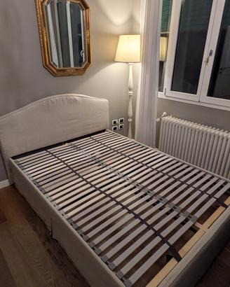 Letto matrimoniale IKEA 140x200 grigio