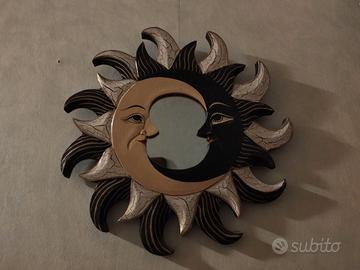 Quadro Specchio decorato Cornice. muro parete gial