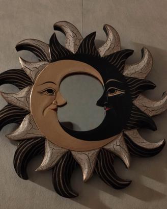 Quadro Specchio decorato Cornice. muro parete gial