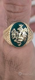 anello oro 18kt contrada del drago