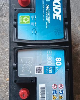 batteria auto exide 80 ah start and stop