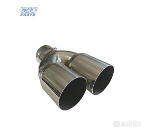 TERMINALE SCARICO TONDO DOPPIO IN ACCIAIO INOX