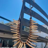 Collana tribale - denti – legno -boho/hippie - NEW