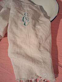 asciugamano antico in lino artigianale 