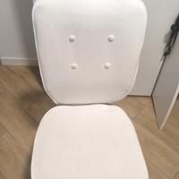 sedia per scrivania tessuto bianca
