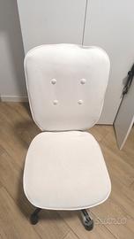 sedia per scrivania tessuto bianca