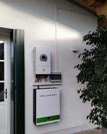 Kit 10kw fotovoltaico 6kw off grid accumulo  litio