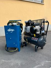 Kit Sabbiatrice Ariane + elettrocompressore CMP28