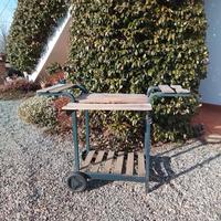 carrello in ferro e legno