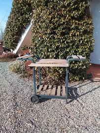 carrello in ferro e legno