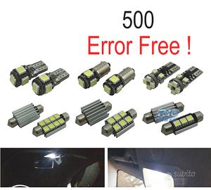 KIT 7 LAMPADE LED INTERNE PER FIAT 500 07-17