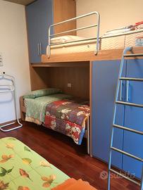 CAMERA bambini con composizione 3 LETTI e 3 ARMADI