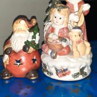 Carillon in ceramica in coppia con Babbo Natale