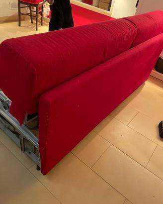 Divano letto rosso