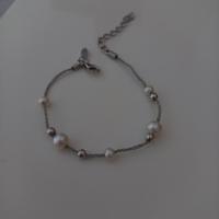 bracciale Miluna in argento 925 e perle bianche