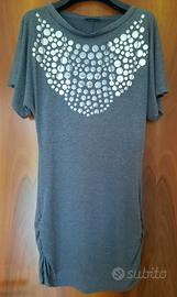 Vestito corto grigio TG L Tupertu