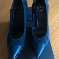 scarpe donna blu eleganti con tacco