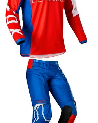 Completo Maglia - Pantalone Cross FOX 180 SKEW WHI