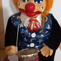 Pagliaccio, giocattolo vintage. Altezza cm 32
