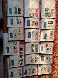 lotto 18 buste filatelici Svezia anni 70
