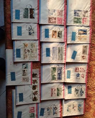 lotto 18 buste filatelici Svezia anni 70