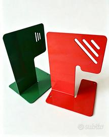 fermalibri vintage in metallo solido laccato