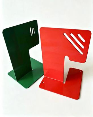 fermalibri vintage in metallo solido laccato