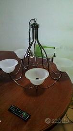 lampadario vintage a 5 luci e altro