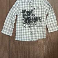 Camicia 9 mesi GF Gianfranco Ferrè grigio stampa