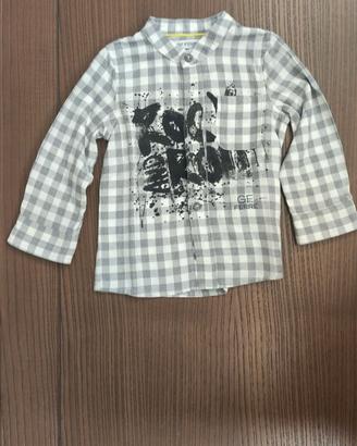 Camicia 9 mesi GF Gianfranco Ferrè grigio stampa