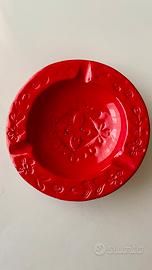 Posacenere pubblicitario vintage in ceramica