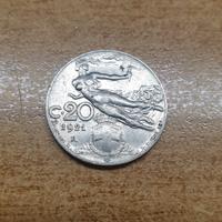 Moneta da 20 centesimi di lire del 1921