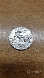 Moneta da 20 centesimi di lire del 1921