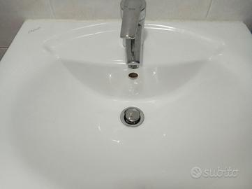 lavanfino con colonna completo di rubinetteria