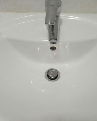 lavanfino con colonna completo di rubinetteria