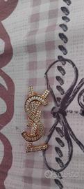 Spilla Yves Saint Laurent YSL vintage originale an